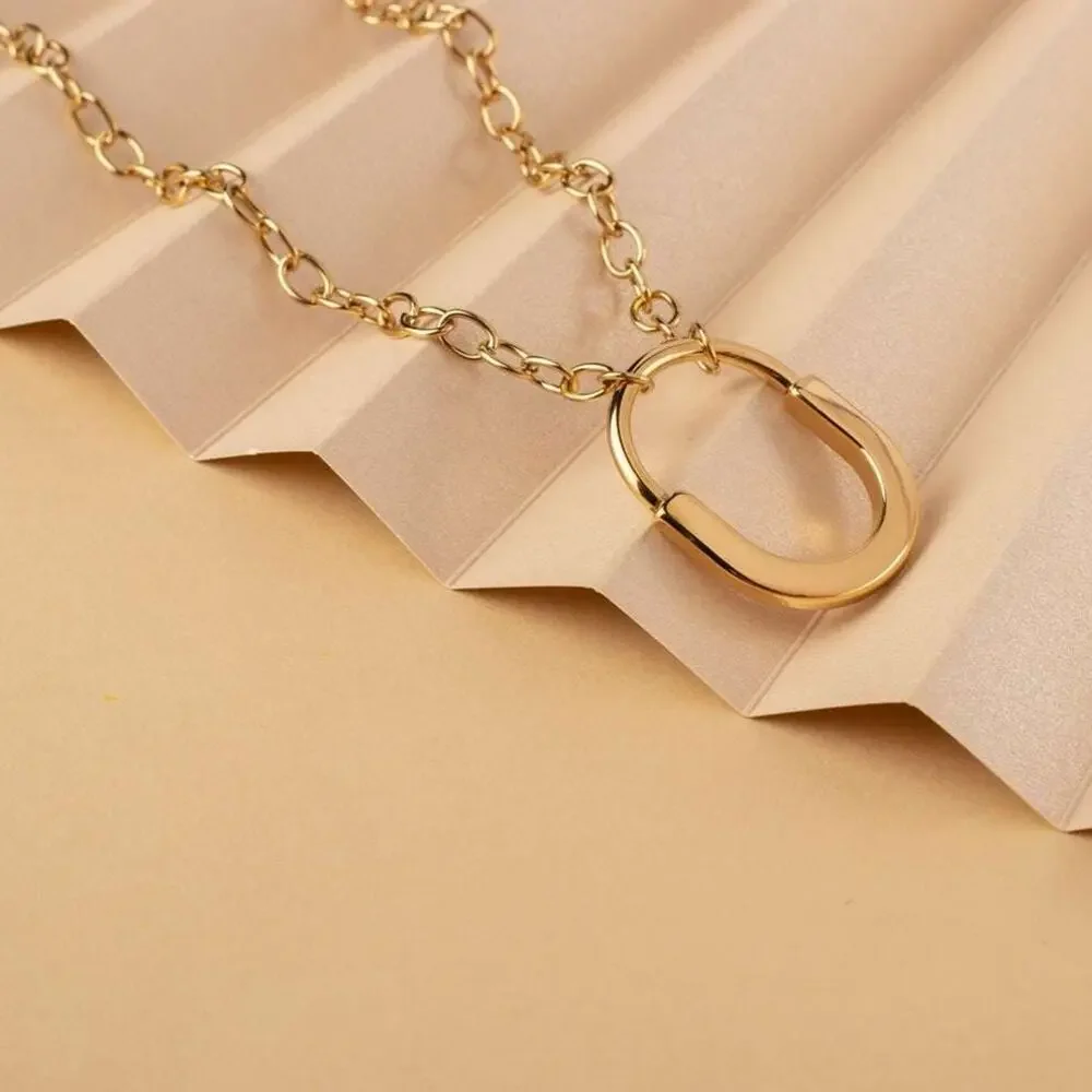18K Gold Plated Equestrian Link Necklace